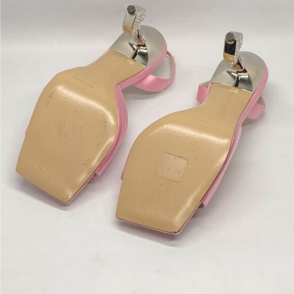 MACH & MACH Crystal Heart Slingback Heel Sandals size 39 - Picture 13 of 14